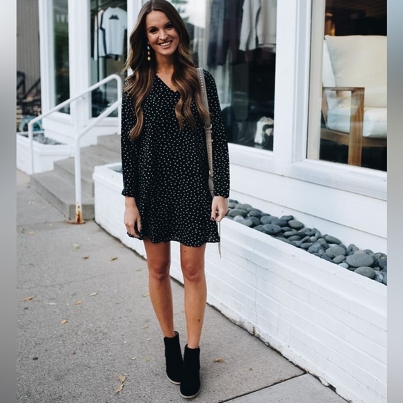 Madewell Star Silk Button Back Dress - Black - Small - Picture 7 of 15